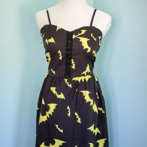 NWT: Bat print skater dress